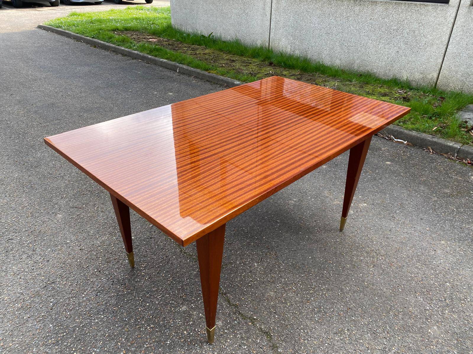 Table à manger scandinave extensible bois et palissandre laquée 230cm