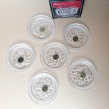 6 crystal coasters