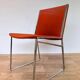 Set of mid-century design chrome dining chairs and table, 1970s