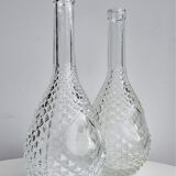 Lot of two glass bottles