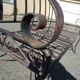 Banc de jardin en fer forgé