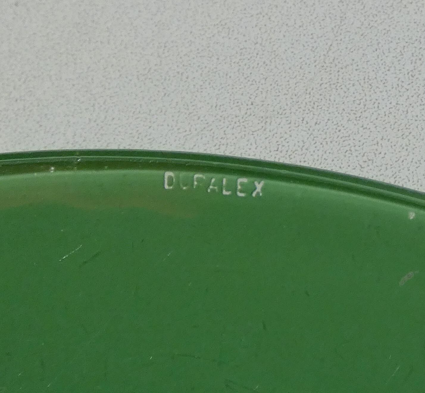 4 flat plate Duralex green Vintage