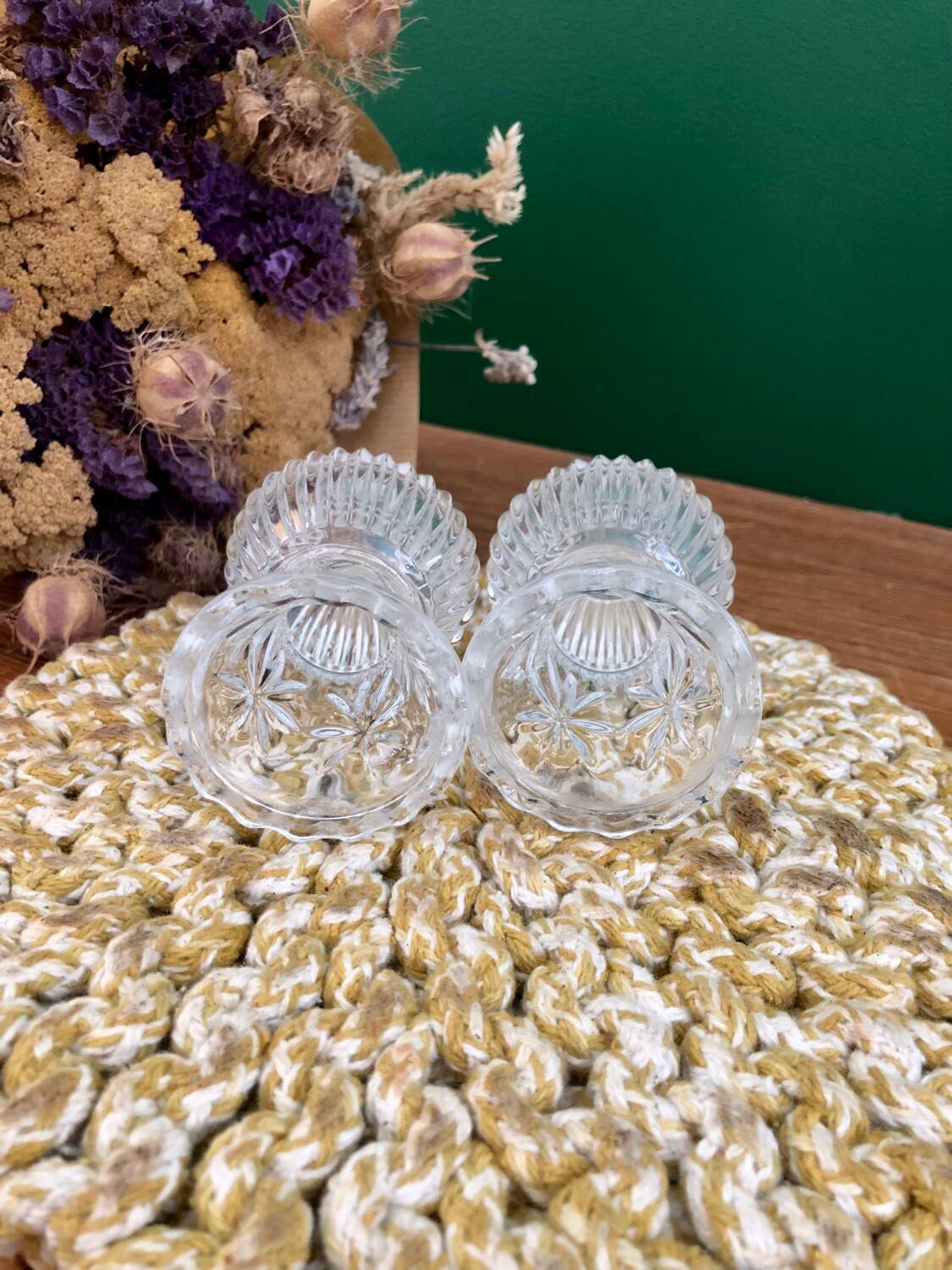 Small crystal vases