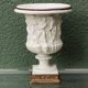 Pair of Medicis Borghese vases in porcelain biscuit and brass.