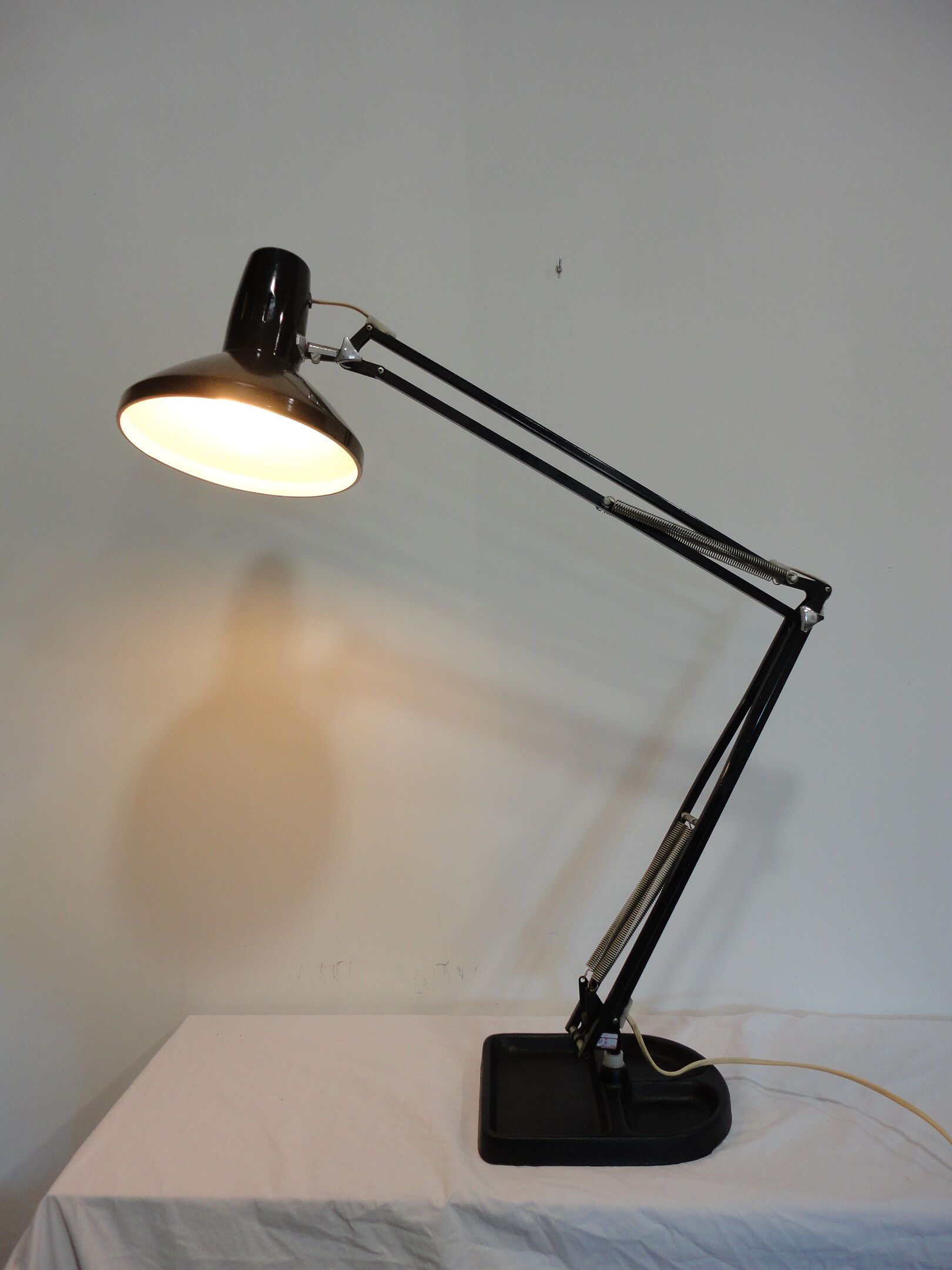 Lamp architect 70s, black Ledu type 231