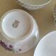 Set of 4 bowls purple porcelain decoration