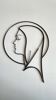 Vintage modernist wall decoration image of Saint.