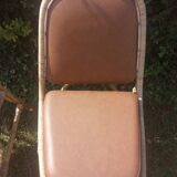Vintage rattan and skai chairs