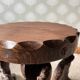 Brutalist tripod stool, vine legs, 1950s