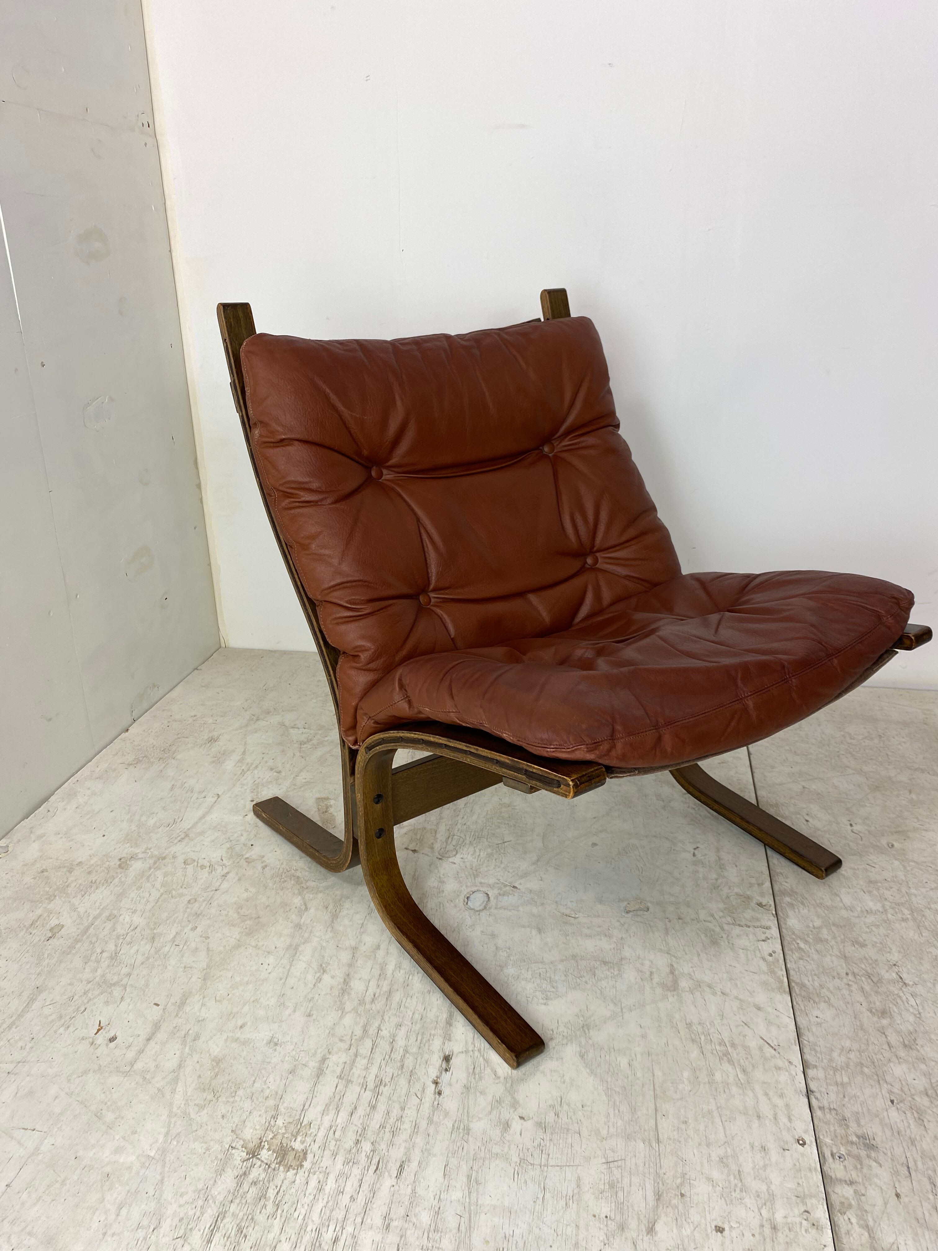 Scandinavian Brown Siesta Lounge Chair by Ingmar Relling for Westnofa, 1970s