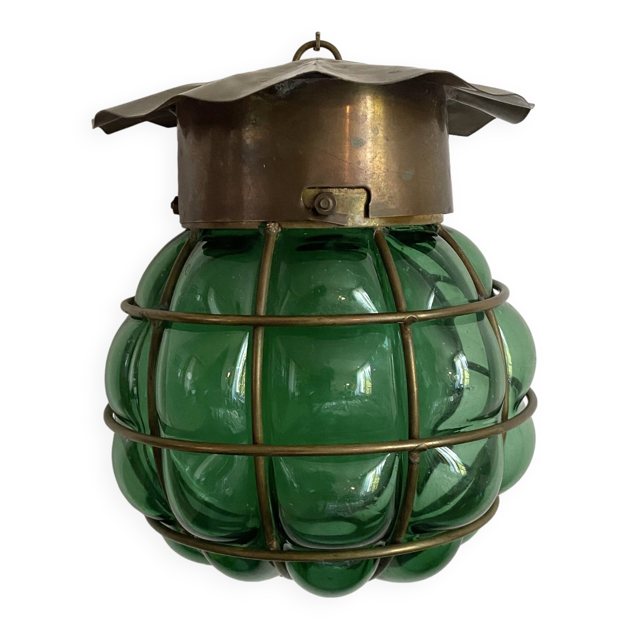 Marine lantern wall lamp in blown glass