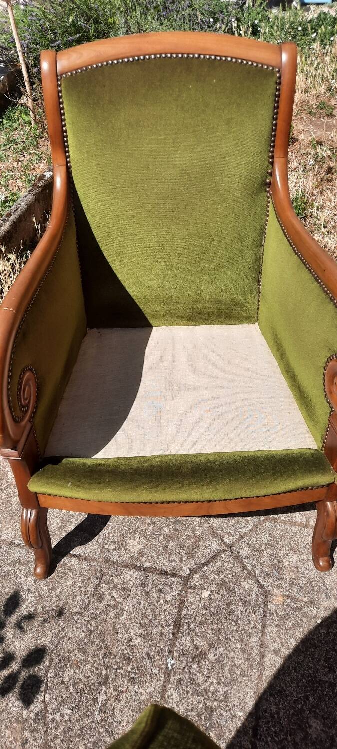 Pair of bergère armchairs