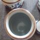 3 pots decor japonisant en gres