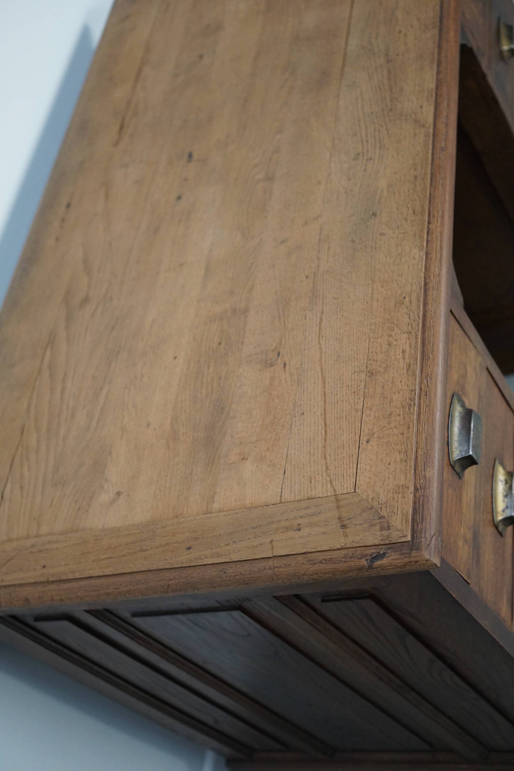 French oak shop counter / desk or kitchen island, 1950s