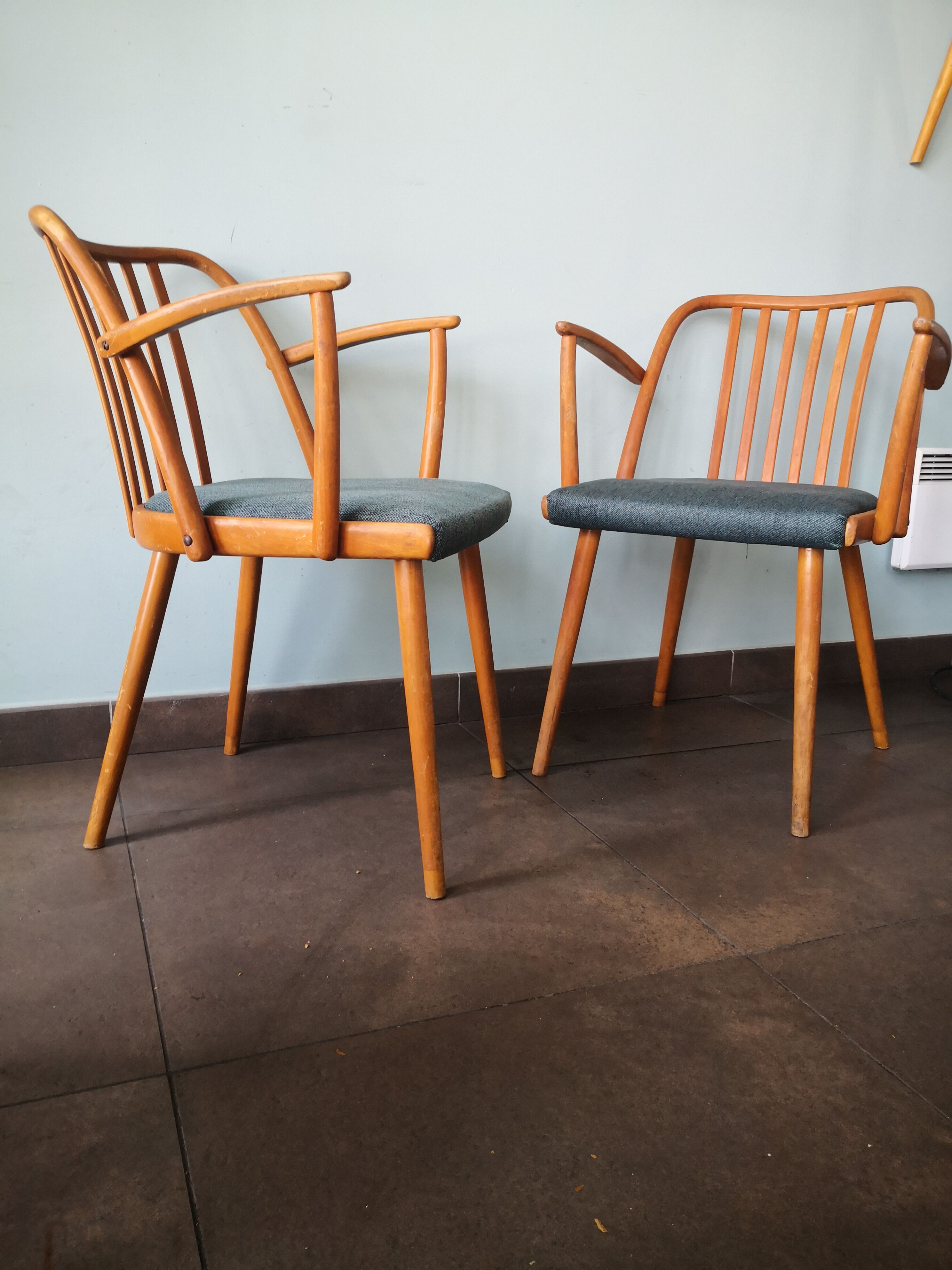 Pair of Scandinavian style armchairs, Antonin Suman, for Ton, Czech, 70s
