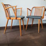 Pair of Scandinavian style armchairs, Antonin Suman, for Ton, Czech, 70s
