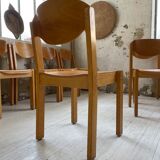 12 80s beech chairs