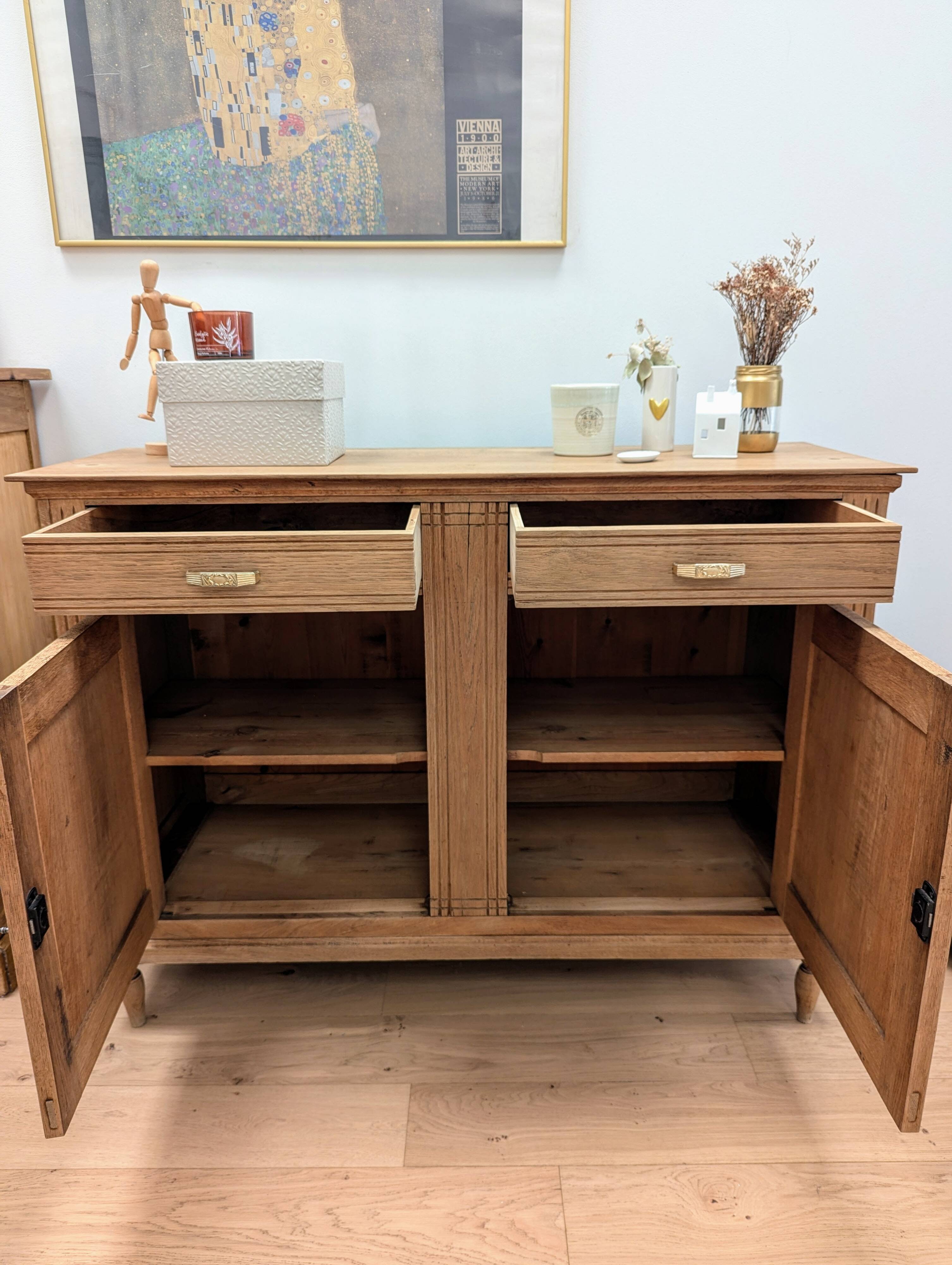Art Nouveau wood sideboard