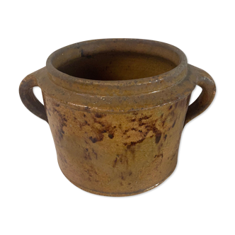 Old glazed stoneware pot