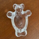 Cendrier vintage en forme d'ours en cristal de Vannes