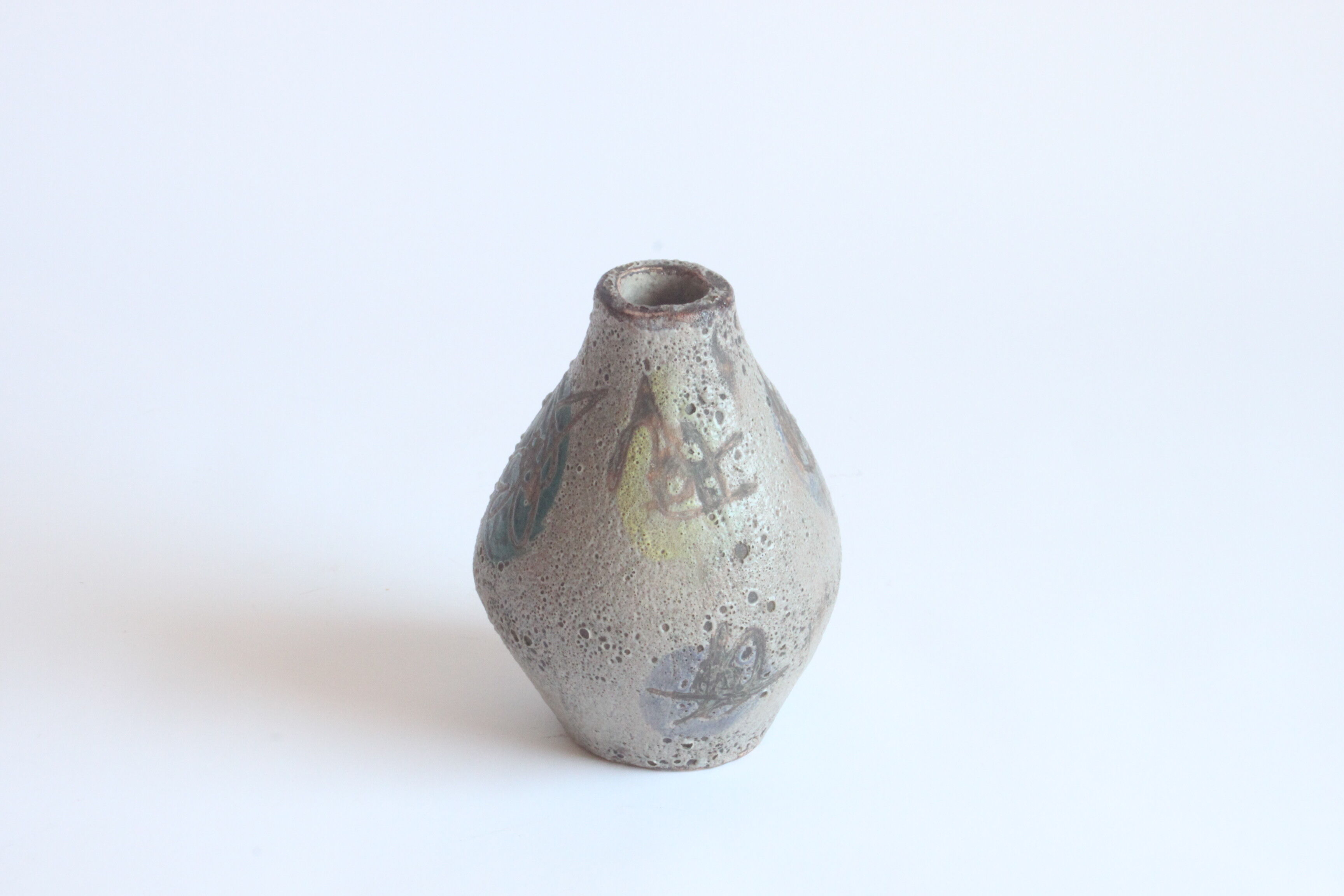 Prehistoric sealife decor vase by Anna Camos, Vallauris 1950