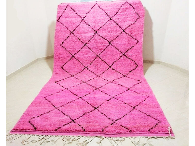 Berber carpet beni ouarain pink 300 X 190 CM