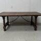Monastery table with twisted legs in solid walnut, 19th century.