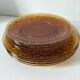 Vereco Sunflower amber plates – 8 vintage pieces (4 dinner plates, 4 dessert plates)