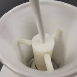 Mandarin hanging lamp made in opal white hand-crafted and mouth-blown glass