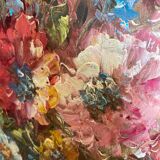 Tableau huile sur toile bouquet