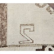 1970s Vintage Turkish Hand-Knotted Wool Cotton Beige Runner Rug 94x316