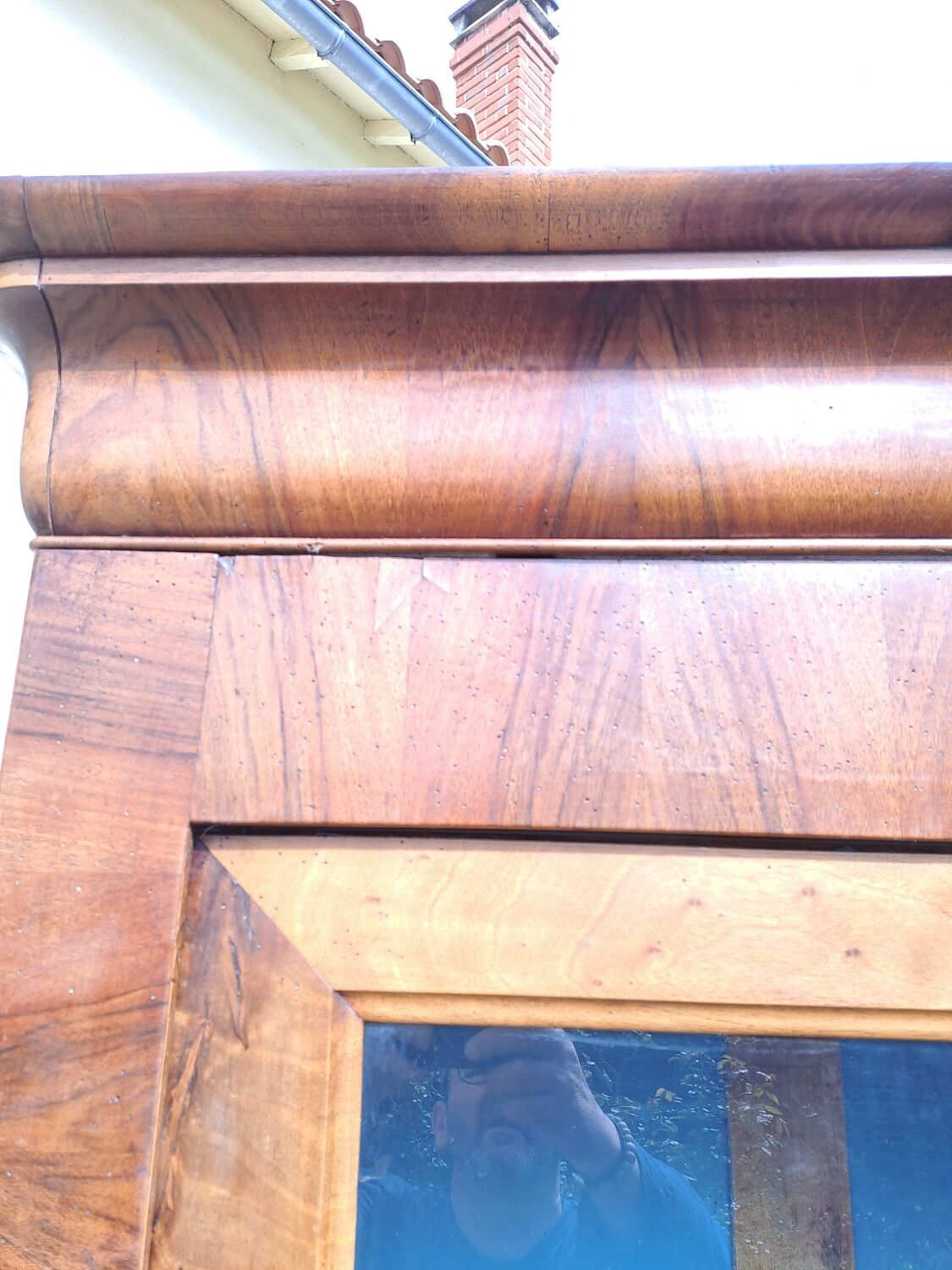 Louis Philippe blond walnut bookcase