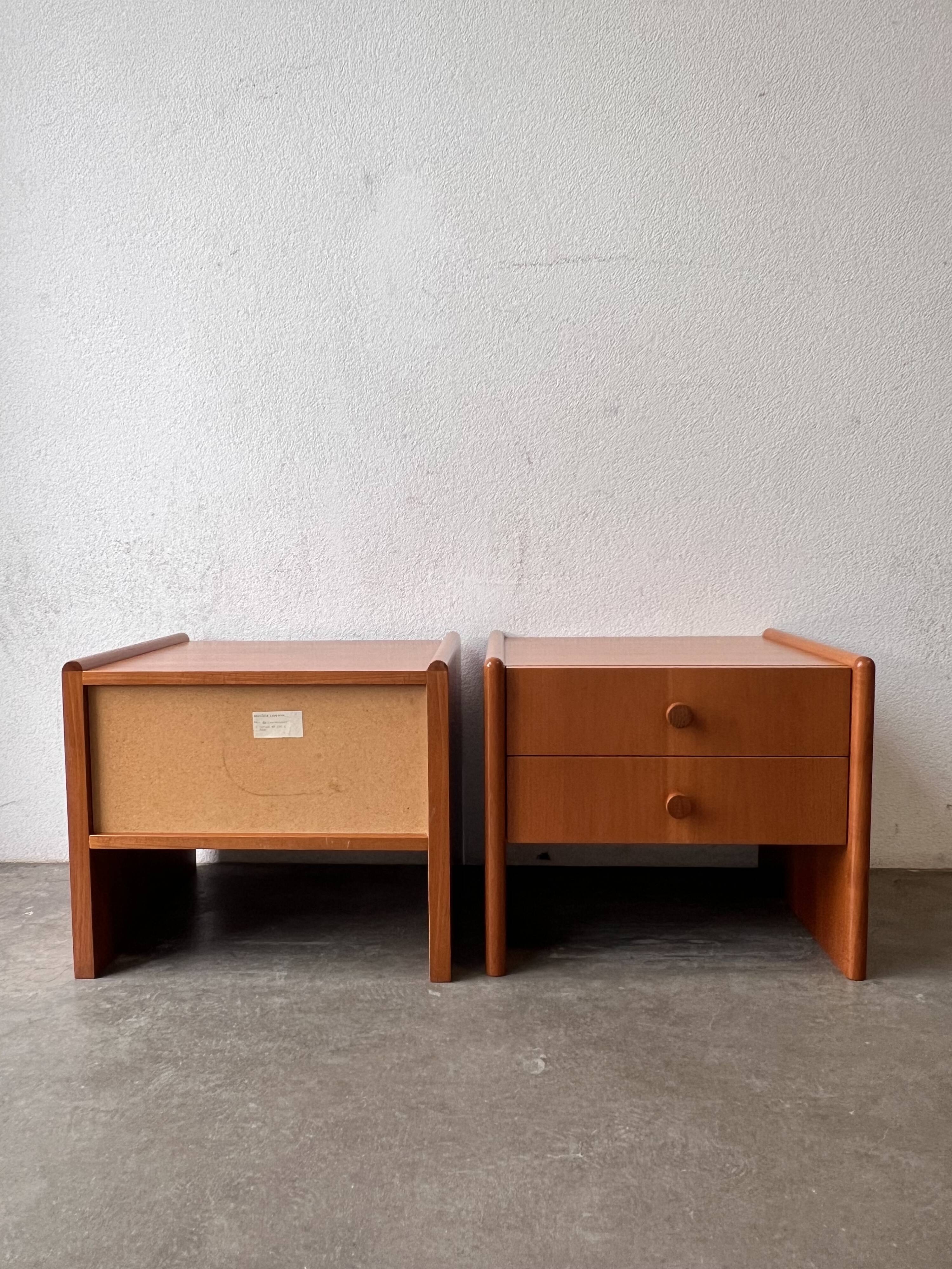 Mid-century teak bedside tables