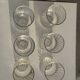 Set of 6 orangeade glasses in ribbed glass