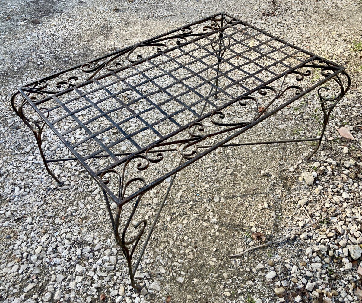 Coffee table for the living room or garden - wrought iron