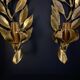 Pair of "Maison FlorArt" gilded metal wall lights - circa 1960.