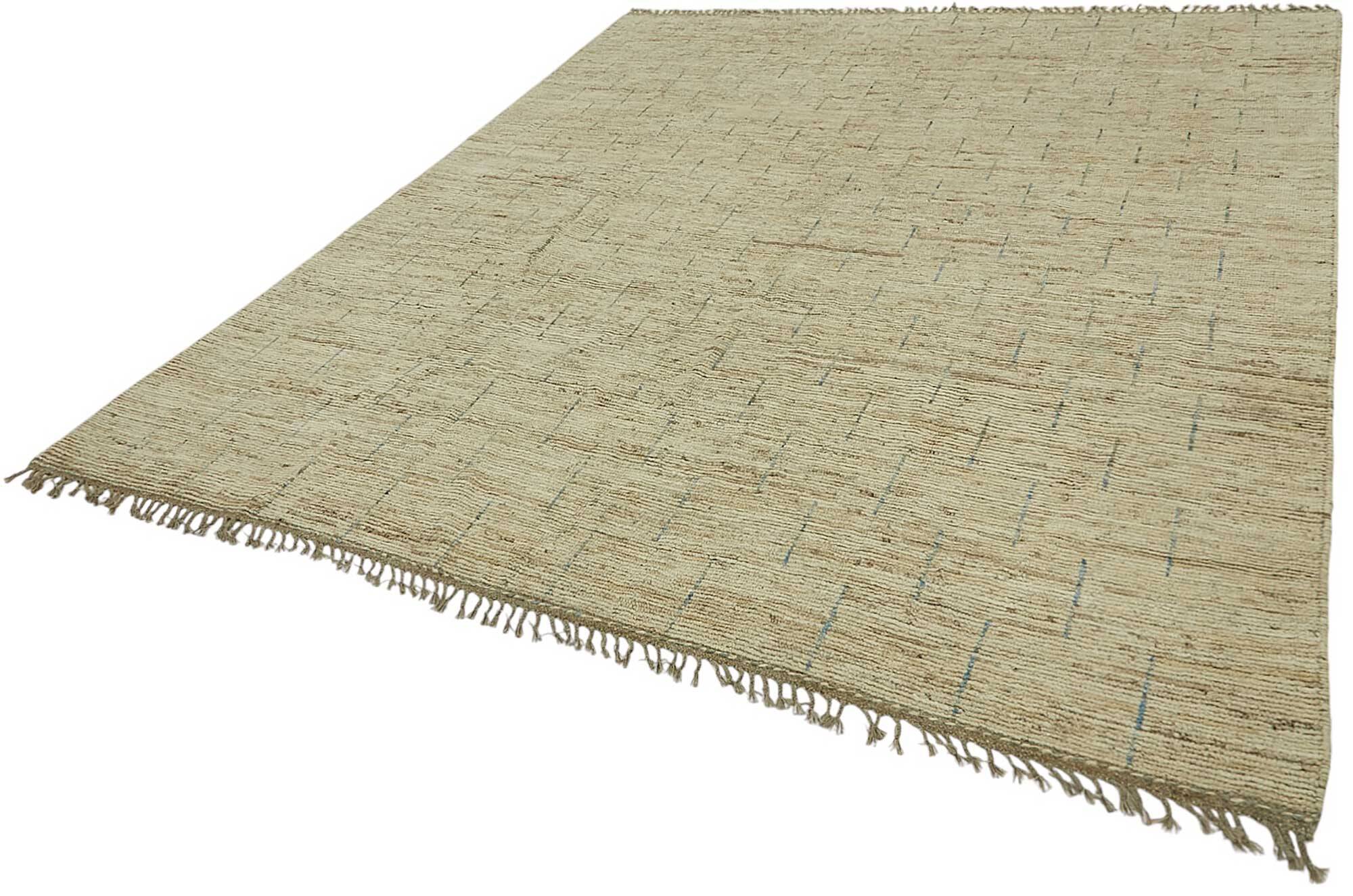 Handwoven Tribal One of a Kind 257 cm x 295 cm Beige Wool Carpet