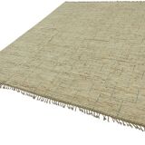Handwoven Tribal One of a Kind 257 cm x 295 cm Beige Wool Carpet