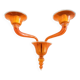 Contemporary Translucent Orange Murano Glass Wall Sconce in Deco’ Style