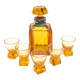 Crystal carafe and 5 glasses, WMF Germany, Art Deco.
