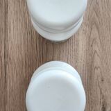 Set of 2 Victorian style opaline apothecary pharmacy jars