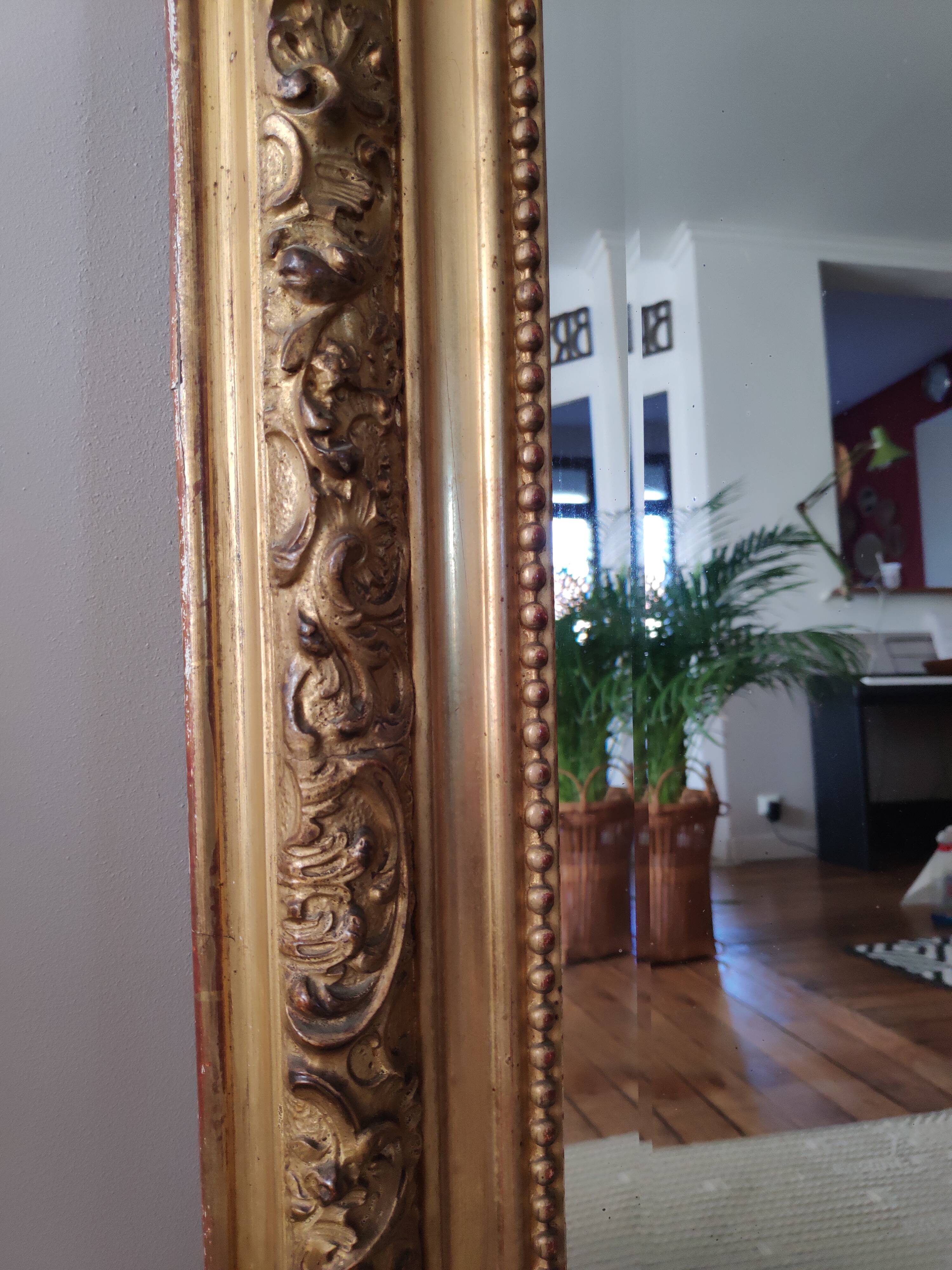 Former Golden trumeau mirror beveled 150 x 99