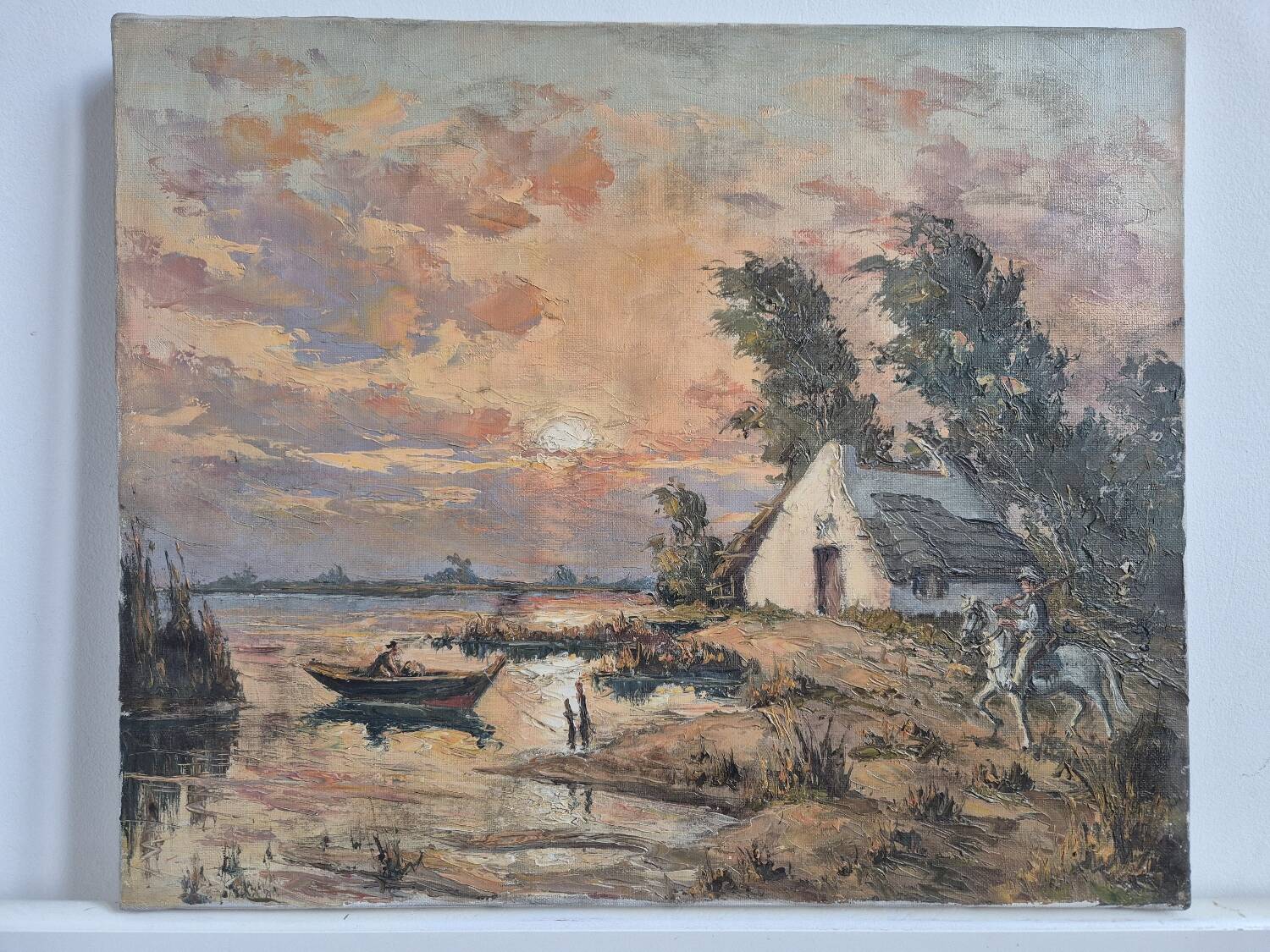 Landscape of Camargue - Oil on canvas