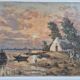 Landscape of Camargue - Oil on canvas
