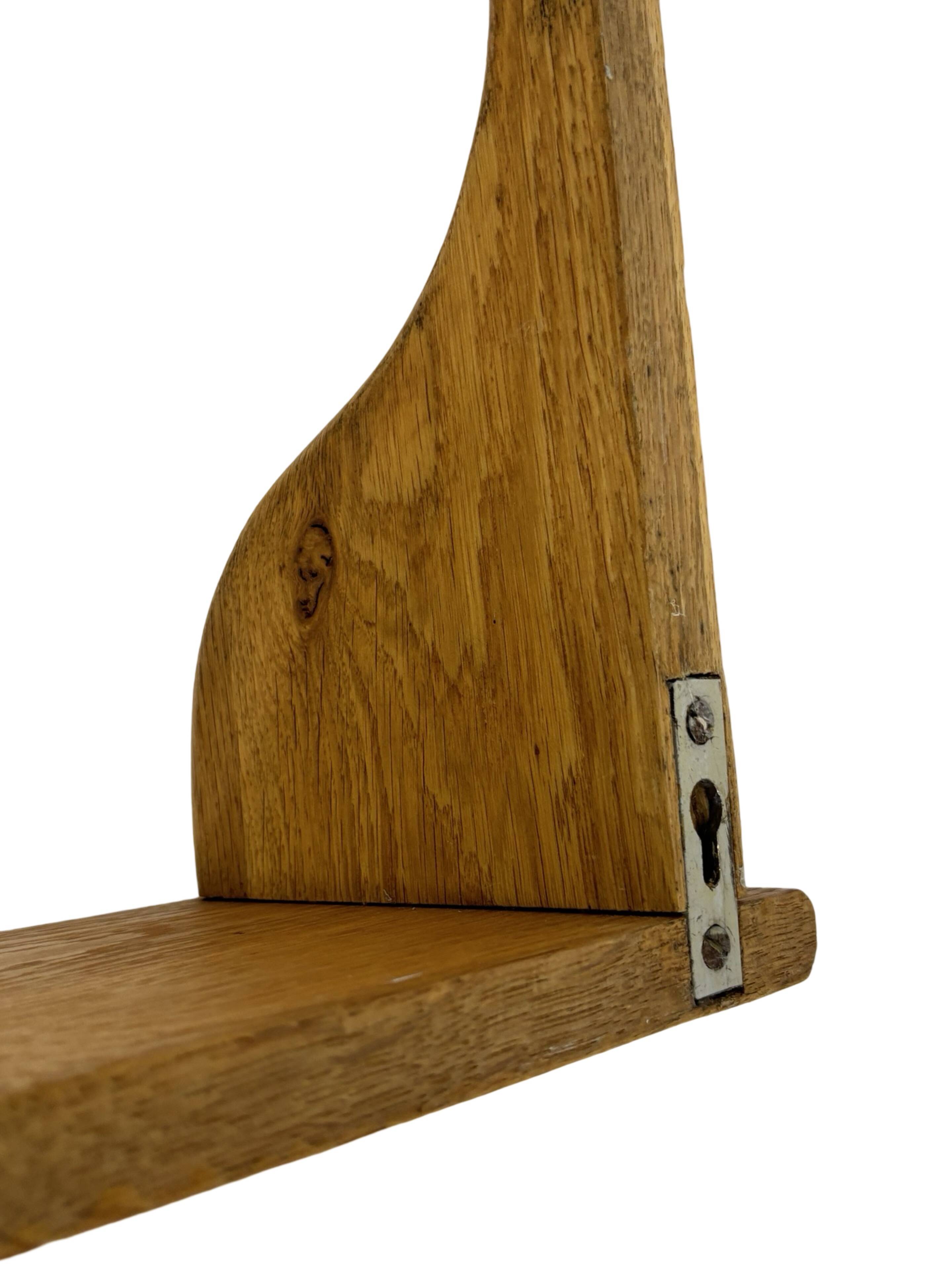 Vintage oak wall rack book shelf 1970s wood minimalist design