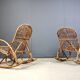 Vintage bamboo rocking chairs, 1960s - set of 2