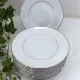10 white porcelain dessert plates