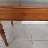 Wooden desk, leather top, extensions