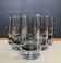 Set of 6 vintage smoked glasses with bubble feet from the 1970s.