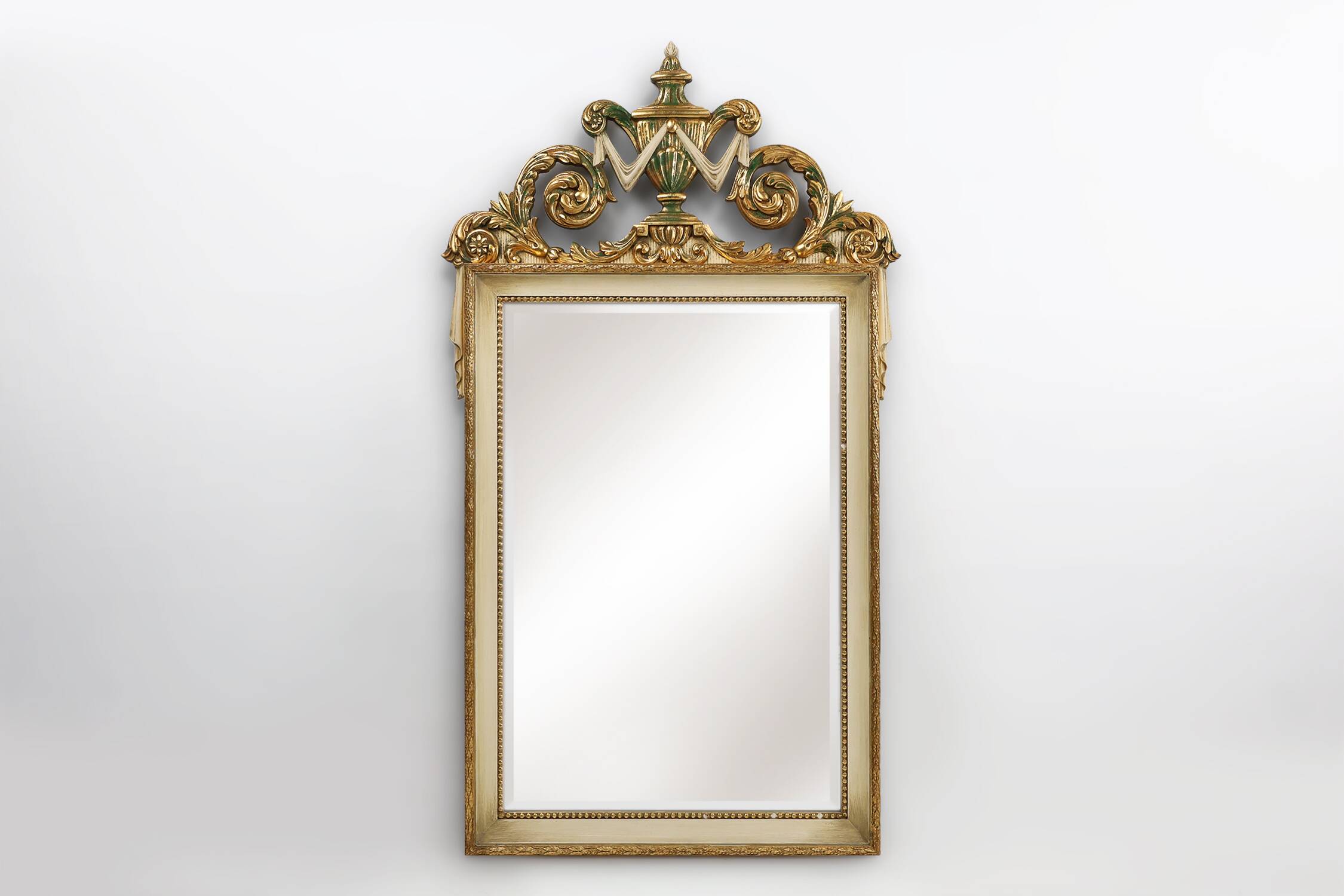 20th Century Napoleon III style mirror in wood with facet cut mirror, France